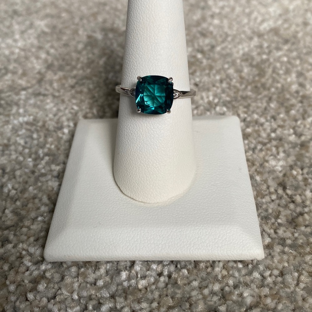 Sterling Silver Tourmaline Ring - Bomb Party- Size 9